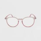 Women's Crystal Plastic Round Blue Light Filtering Glasses - Wild Fable Pink
