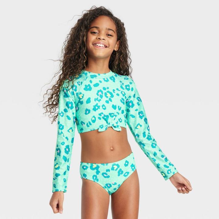 Girls' 'wild Star' Long Sleeve Bikini Set - Cat & Jack