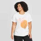 Women's Plus Size Short Sleeve Design Graphic T-shirt - A New Day White 1x, Women's,