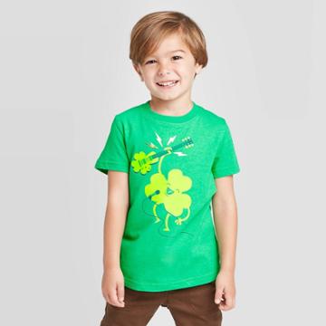 Petitetoddler Boys' Short Sleeve St. Patrick's Rocking Out T-shirt - Cat & Jack Green 12m, Toddler Boy's