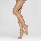 Hanes Premium Hanes Solutions Women's Sheer Basics 2pk Knee Highs - Beige S, Size: Small, Orange Beige