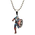 Men's Boys' Marvel Captain America Cut Out Stainless Steel Pendant