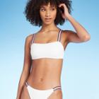 Women's Ribbed Bralette Bikini Top - Xhilaration White S, Women's,