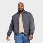 Men's Big & Tall Lightweight Patina Bomber Jacket - Goodfellow & Co Gray