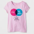 Petitegirls' Adaptive Short Sleeve Besties Graphic T-shirt - Cat & Jack Light Pink Xs, Girl's, Purple