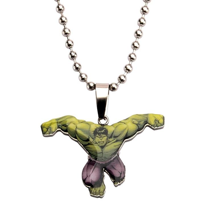 The Hulk Men's Boys' Marvel Hulk Cut Out Stainless Steel Pendant