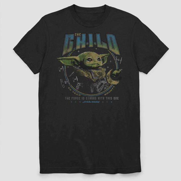 Men's Star Wars Mandalorian Sweet Child Short Sleeve T-shirt - Black