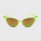 Women's Cateye Sunglasses - Wild Fable Yellow, Neon