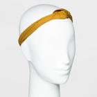 Solid Cotton Woven Fabric Headwrap Knot Top - Universal Thread Yellow, Women's