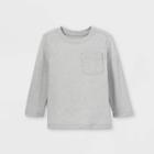 Toddler Boys' Striped Jersey Knit Long Sleeve T-shirt - Cat & Jack Charcoal Gray