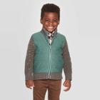 Toddler Boys' Sherpa Lined Zip-up Sweater - Cat & Jack Green