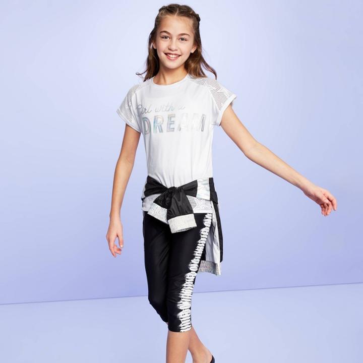 Petitegirls' Short Sleeve Mesh T-shirt - More Than Magic White Xxl, Girl's,