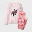 Girls' 2pc Long Sleeve Pajama Set - Cat & Jack Pink/orange