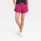 Women's Mid-rise French Terry Shorts 4 - All In Motion Cranberry