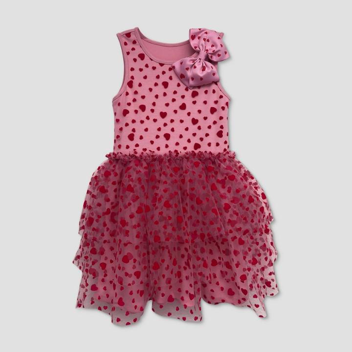 Nickelodeon Plus Size Girls' Jojo Siwa Valentine's Day Dress - Pink