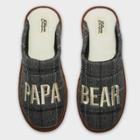 Men's Dluxe By Dearfoams Papa Bear Fathers' Day Slippers - Gray