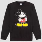 Men's Mickey Mouse & Friends Crewneck Fleece Sweater - Black