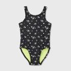 Toddler Girls' Ditsy Floral One Piece Swimsuit - Cat & Jack Black