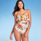 Women's Double Flounce Front High Coverage One Piece Swimsuit - Kona Sol