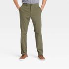 Men's Tall Slim Fit Tech Chino Pants - Goodfellow & Co Olive Green