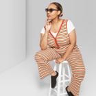 Women's Plus Size Striped Sleeveless Jumpsuit - Wild Fable