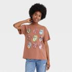 Women's The Rolling Stones Multi Logo Short Sleeve Graphic T-shirt - Brown