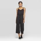 Women's V-neck Strappy Belted Jumpsuit - Xhilaration Black