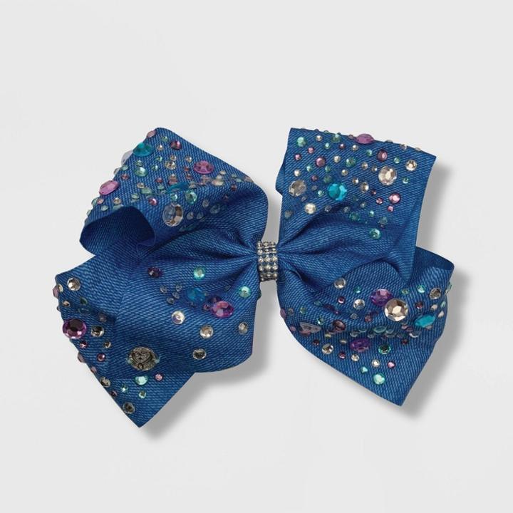 Nickelodeon Girls' Jojo Siwa Denim And Rhinestone Bow Hair Clip,