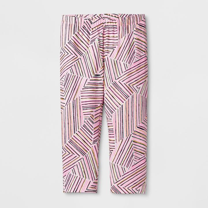 Girls' Capri Printed Leggings Pants - Cat & Jack Pink