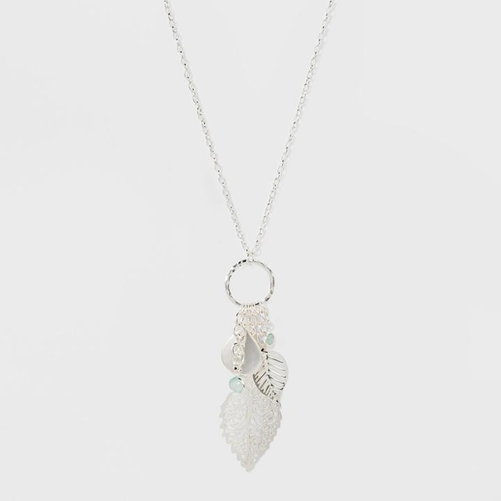 Hanging Leaves And Channels Long Necklace - A New Day