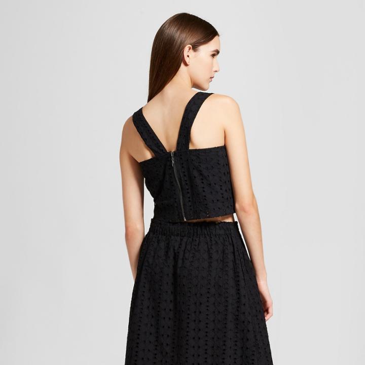 Women's Eyelet Tank - Mossimo Black