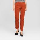 Women's Slim Corduroy Pants - A New Day Rust (red)