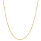 Tiara Gold Over Silver 20 Diamond-cut Ball Chain Necklace, Size: 20 Inch, Yellow