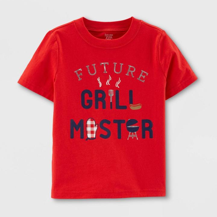 Toddler Boys' 'grill Master' Short Sleeve T-shirt - Just One You Made By Carter's Red