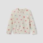 Girls' Crewneck Pullover Soft Fleece Sweatshirt - Cat & Jack Cream