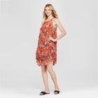 Target Women's Floral Print Halter Neck Swing Dress - John Paul Richard - Orange
