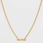 No Brand Silver Plated Gold Dipped Faith Chain Necklace - Gold