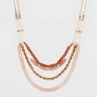 Two Row Beaded Necklace - A New Day Gold/blush, Women's