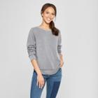 Women's Long Sleeve Raw Edge Pullover - Grayson Threads (juniors') Charcoal