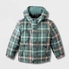 Toddler Boys' Plaid Long Sleeve 3-in-1 Jacket - Cat & Jack Charcoal Gray