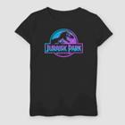 Jurassic Park Girls' Jurassic World Logo T-shirt - Black