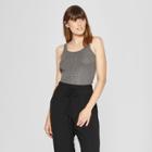 Women's Slim Fit Any Day Shine Tank - A New Day Heather Gray /gold S, Heather Grey/gold