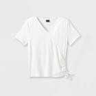 Girls' Wrap Short Sleeve T-shirt - Art Class White