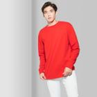 Men's Long Sleeve Boxy T-shirt - Original Use Red