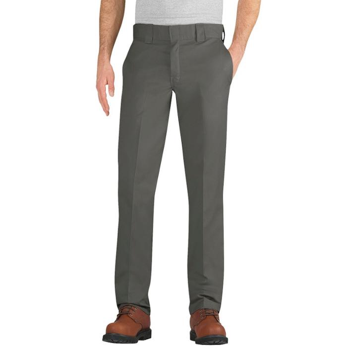 Dickies Men's Slim Taper Fit Twill Pants- Gravel Gray 38x32, Grey Gray
