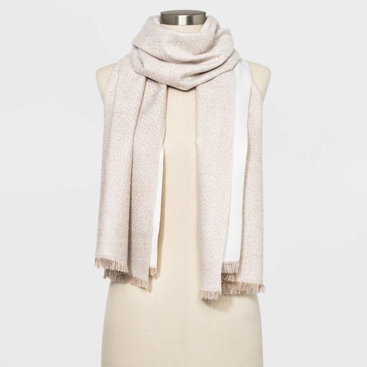 Women's Oblong Scarf - A New Day Cream One Size, Beige