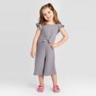 Toddler Girls' Tie Front Jumpsuit - Art Class Gray 12m, Toddler Girl's