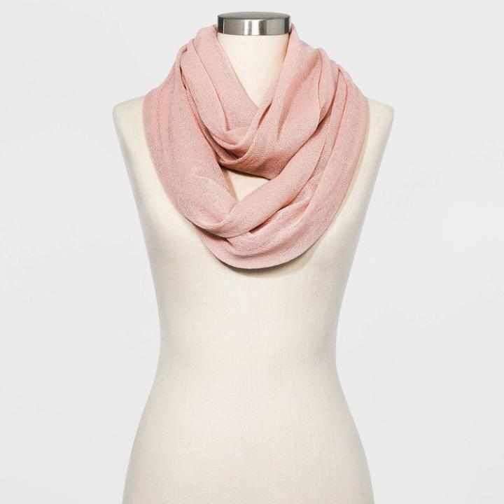 Women's Infinity Scarf - A New Day Smoked Pink One Size, Women's