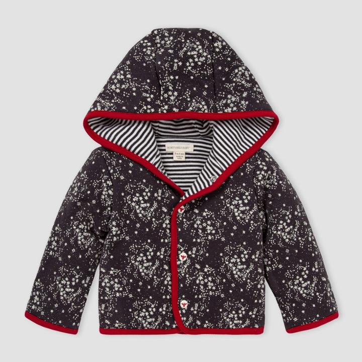 Burt's Bees Baby Baby Organic Cotton Star Light Reversible Jacket - Gray