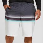 Target Men's Big & Tall Striped 10.5 Contract Hybrid Swim Shorts - Goodfellow & Co Dark Gray